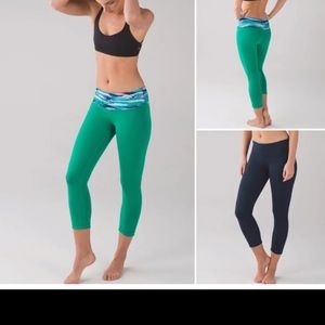 Lululemon wonder under crop size 2 reversible
